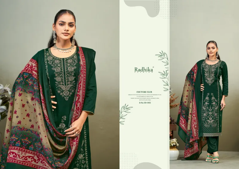 Zaira Vol 1 By Radhika Azara Jam Cotton Dress Material 